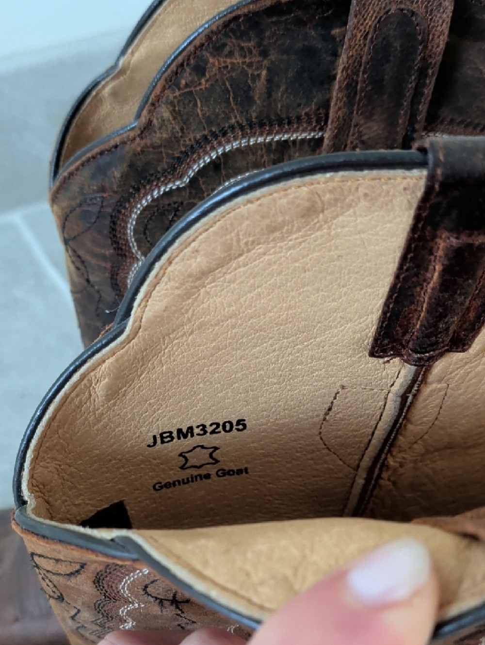 Brown Leather Cowboy Boots - Men's - Picture 3 of 3